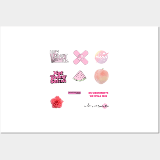 Pink stickers pack Posters and Art